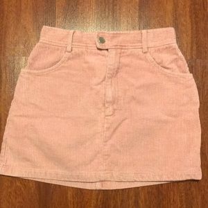 Kendall & Kylie Pink Corduroy Skirt